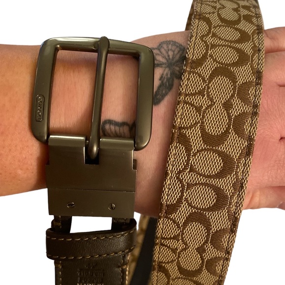 HP!🎉COACH SIGNATURE REVERSIBLE JACQUARD BELT - VINTAGE 2013 ✨ - Picture 4 of 7